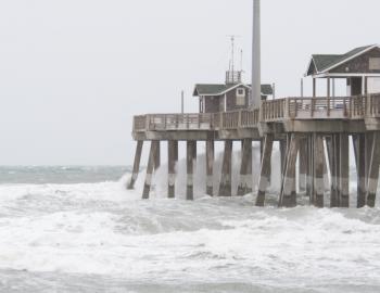 Jennette's Pier in an April nor'easter. Jennette's Pier in an April nor'easter.