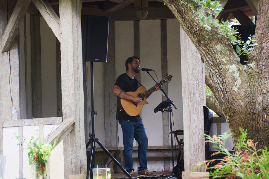 Dustin Furlow performing at the Elizabethan Gardens Gazebo at Sundays at the Overlook. Dustin Furlow performing at the Elizabethan Gardens Gazebo at Sundays at the Overlook.